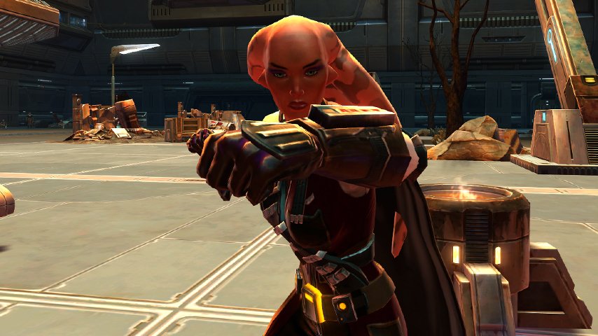 Hunter aiming a blaster during Bounty Contract Week
