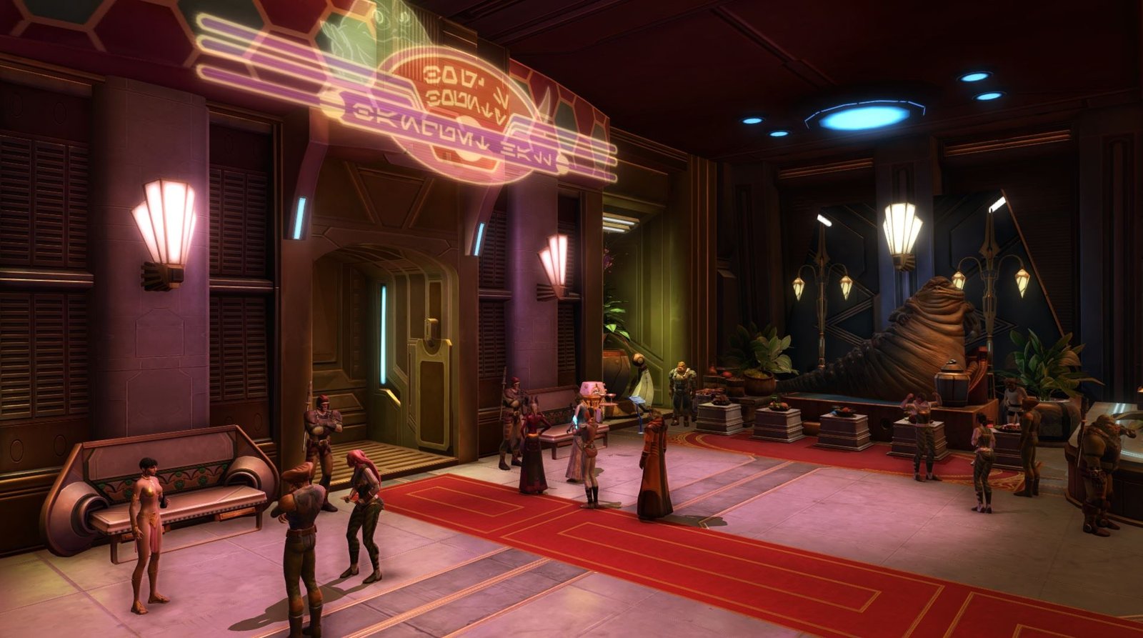 The Feast of Prosperity hub on the Upper Promenade of Nar Shaddaa