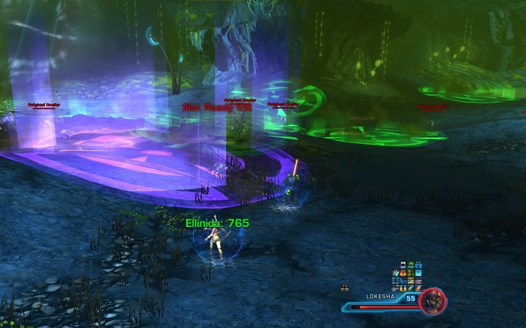 Players fighting the Eyeless operation boss